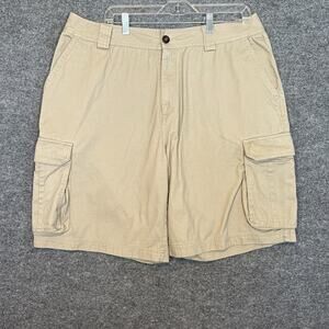 Crazy‎ Shirts Hawaii Shorts Mens 38 Beige Cargo Shorts Pockets Aloha Y2K